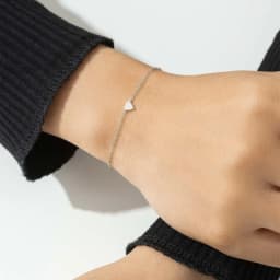 VEWANT 925 Sterling Silver Clear CZ Pave Heart Bracelet Chain Wome Wedding Women Luxury Jewelry