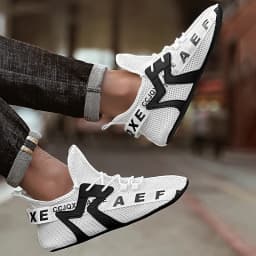 YRZL White Sneakers Men High Top Comfortable Breathable Mesh Casual Shoes Socks Shoes Big Size 47 Outdoor Walking Shoes for Men