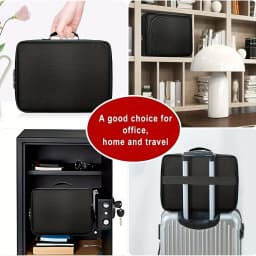High Capacity Document Passport Bag 3/5 Layers Oxford with Lock Document Organizer Case Large Space for A4 Folders Certificates
