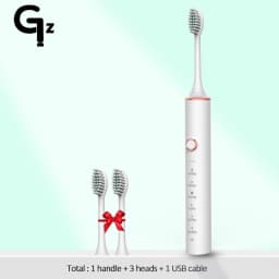 New 2024 N100 Sonic Electric Toothbrush Adult Timer Brush 6 Mode USB Charger Rechargeable Tooth Brushes Replacement Heads Set