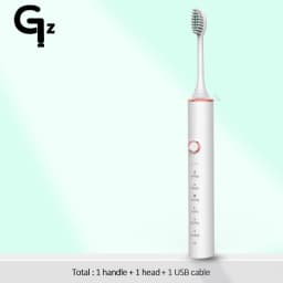 New 2024 N100 Sonic Electric Toothbrush Adult Timer Brush 6 Mode USB Charger Rechargeable Tooth Brushes Replacement Heads Set