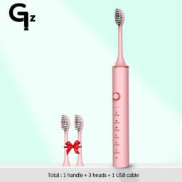 New 2024 N100 Sonic Electric Toothbrush Adult Timer Brush 6 Mode USB Charger Rechargeable Tooth Brushes Replacement Heads Set