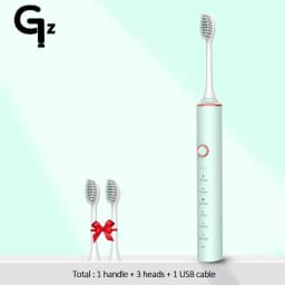 New 2024 N100 Sonic Electric Toothbrush Adult Timer Brush 6 Mode USB Charger Rechargeable Tooth Brushes Replacement Heads Set