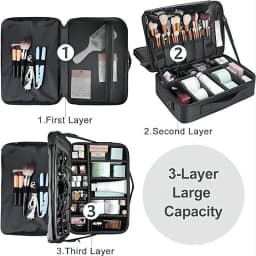 Large Capacity Cosmetic Case Waterproof Manicure Makeup Toolbox,Makeup Bag For Travel New Professional Tattoo Tool Makeup Case