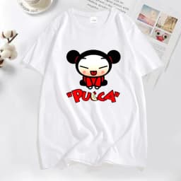 Funny Cartoon Pucca China Doll T-shirt Men Women Cute Graphic T Shirts Cotton Short Sleeve Men's Clothes Anime Tee Shirt