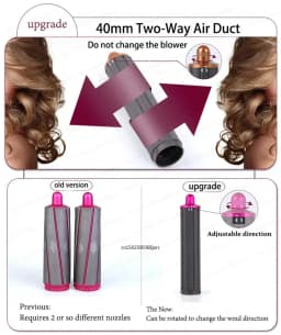 40MM Curling Styler Attachment For Dyson Supersonic Nural HD16 Hair Dryer Automatic Curling Barrels Curl Hair Styler Tool Nozzle