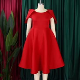 Elegant Dresses Woman 2024 Wedding Party Off the Shoulder Puff Sleeve A Line Pleated Mid Calf Luxury Birthday Night Vestidos Hot