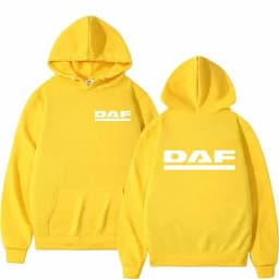 DAF Print Hoodie Men and Women Sport Long Sleeves Sweatshirts Winter Fleece Jogging Top Loose Clothing Fashion Pullover