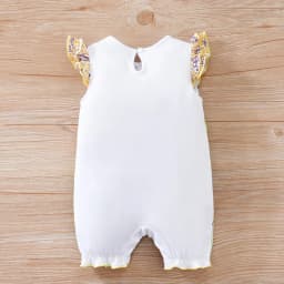 Newborn Clothing Cute Cartoon Zebra And Deer Print Comfortable And Soft Summer Boys And Girls 0-18 Flying Sleeve Baby Jumpsuit