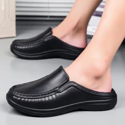 Chef shoes summer new plus size baotou half slippers non slip oil resistant business casual men's chef shoes breathable EVA shoe