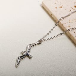 Trendy Stainless Steel T S Seagull Pendant Necklace Bird Charm Chain Necklace for Women Men Couple Jewelry