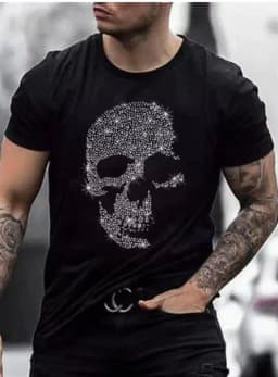 Men's Summer Casual Loose Size 100% Cotton Letter Print Round Neck Short Sleeve T-shirt Top