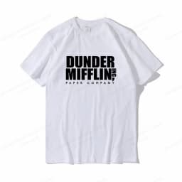 DUNDER MIFFLIN T Shirt Men Fashion T-shirts Cotton Tshirt Office Tops Tees Women Tshirt Boy Tees Summer Camisetas Letter Clothes
