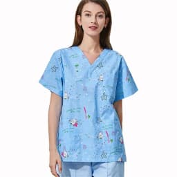 High Quality Women's Clinical Uniforms, Printed Tops, Beauty Salon Workwear, Women's Surgical Clothing