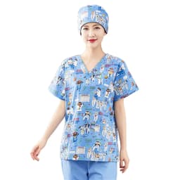 High Quality Women's Clinical Uniforms, Printed Tops, Beauty Salon Workwear, Women's Surgical Clothing