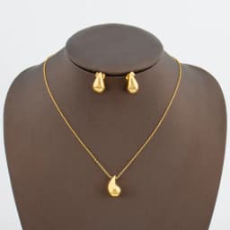 Gold Color Earrings and Necklace Jewelry Set for Women African Dubai Necklace Earrings Set for Engagement Party Accessories