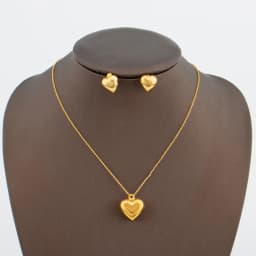 Gold Color Earrings and Necklace Jewelry Set for Women African Dubai Necklace Earrings Set for Engagement Party Accessories