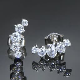 Real D Color Moissanite Stud Earrings for Women 925 Silver Smile Curved Earrings Mini Climber Studs Jewelry With Certificate