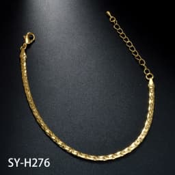 Fashion Jewelry Wholesale Custom DIY 4 Pieces/Set 14K Gold Plated Copper Wheat Chain Charm Bracelet for Women