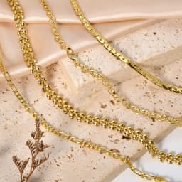 Fashion Jewelry Wholesale Custom DIY 4 Pieces/Set 14K Gold Plated Copper Wheat Chain Charm Bracelet for Women