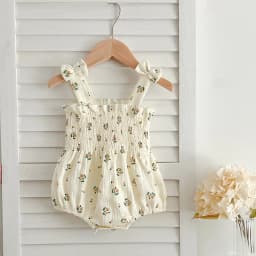Summer Outfit Kids Baby Clothes Cotton Sleeveless Rompers Newborn Girls Clothes Toddlers Flower Bow Kids One-pieces Bodysuits