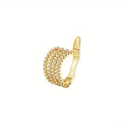 1Pc Hypoallergenic Huggie Earring Cuff for Women Men Sparkling Cubic Zerconia Fake Cartilage Clip On Earing No Piercing Jewelry