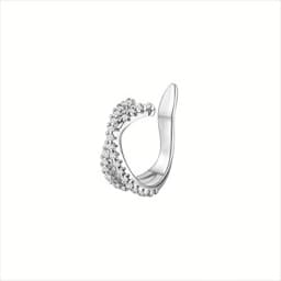 1Pc Hypoallergenic Huggie Earring Cuff for Women Men Sparkling Cubic Zerconia Fake Cartilage Clip On Earing No Piercing Jewelry