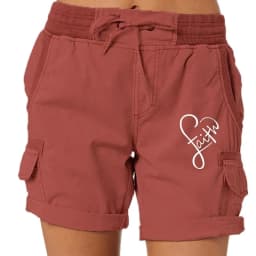 Summer Women Brand Printed High Waist Shorts Fashion Short Pants Female Work Wear Casual Loose Cargo Shorts