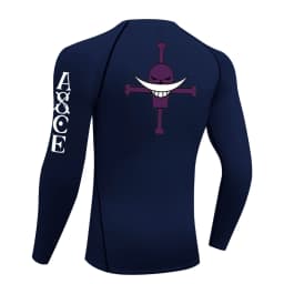 Men's Rash Guard Anime Manga Print Gym Compression Shirts Fitness Quick Dry Rashguard Sport Tops Tees Outdoor Summer SPF 60 Male