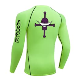 Men's Rash Guard Anime Manga Print Gym Compression Shirts Fitness Quick Dry Rashguard Sport Tops Tees Outdoor Summer SPF 60 Male