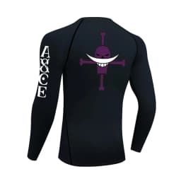 Men's Rash Guard Anime Manga Print Gym Compression Shirts Fitness Quick Dry Rashguard Sport Tops Tees Outdoor Summer SPF 60 Male
