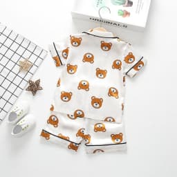 New Summer Baby Boys Clothes Suit Children Girls Sleepwear Shirt Shorts 2Pcs/Sets Kids Pajamas Toddler Costume Infant Tracksuits