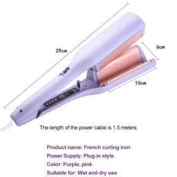 32mm French Egg Roll Curling Iron Wavy Wool Curling Splint Negative Ion Water Ripple Large Curl