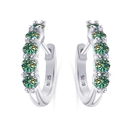 3mm D Color Moissanite Earrings 925 Sterling Sliver Plated White Gold Hoop Earring for Women Wedding Party Fine Jewelry