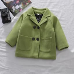 Spring Boys Jackets Child Girl Woolen Double-breasted Baby Trench Coat Lapel Autumn Kids Outerwear Winter Wool Overcoat