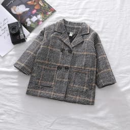 Spring Boys Jackets Child Girl Woolen Double-breasted Baby Trench Coat Lapel Autumn Kids Outerwear Winter Wool Overcoat