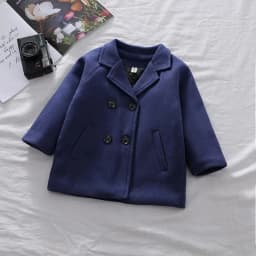 Spring Boys Jackets Child Girl Woolen Double-breasted Baby Trench Coat Lapel Autumn Kids Outerwear Winter Wool Overcoat