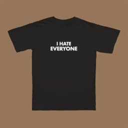 90s Harajuku I Hate Everyone Lettering T Shirt Womens Y2k Gothic Summer T Shirt Streetwear White T Shirt