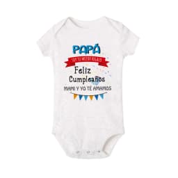 Daddy I'm Your Best Gift Happy Birthday Mommy and I Love You Print Baby Bodysuit Boys Girls Outfit Newborn Short Sleeve Jumpsuit