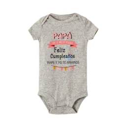 Daddy I'm Your Best Gift Happy Birthday Mommy and I Love You Print Baby Bodysuit Boys Girls Outfit Newborn Short Sleeve Jumpsuit