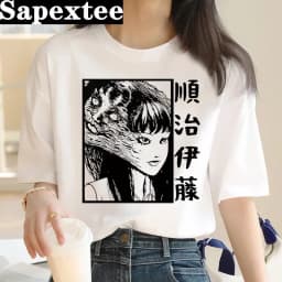 junji ito t-shirt women harajuku kawaii aesthetic kawaii japanese t shirt streetwear tumblr