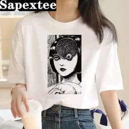 junji ito t-shirt women harajuku kawaii aesthetic kawaii japanese t shirt streetwear tumblr