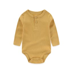 1-Piece Solid Color Unisex Baby Bodysuit Cotton Soft 0-24M Baby Onesies Long Sleeves Infant Clothes