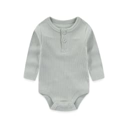 1-Piece Solid Color Unisex Baby Bodysuit Cotton Soft 0-24M Baby Onesies Long Sleeves Infant Clothes