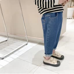 Baby Boy Girl Loose Jeans New Fashion Korean Style Casual Solid Color Jeans Spring Autumn Children's Denim Pants For 1-7 Years