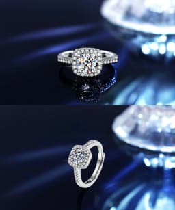 GRA Certificate D VVS1 Moissanite Ring 925 Silver Plating for Women Jewelry Wedding Rings For Men With Pass Diamond Tester Pen