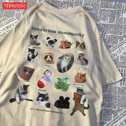 Summer Cotton Women T-Shirts Cute Cats Picture Prints Short Sleeve O-Neck Soft Breathable Tops Casual Oversize Female Clothes
