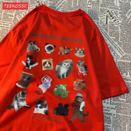 Summer Cotton Women T-Shirts Cute Cats Picture Prints Short Sleeve O-Neck Soft Breathable Tops Casual Oversize Female Clothes