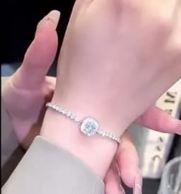 New 925 Sterling Silver Luxury Bracelet Elegant Shiny Zircon Fine Jewelry For Women Engagement Wedding Glamour Jewelry Wholesale