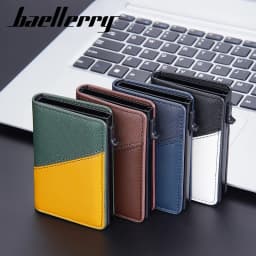 New RFID Mini Men Card Wallets Short Card Holders Slim Male Purses Popup Wallet Small Card Bag Man Money Clips